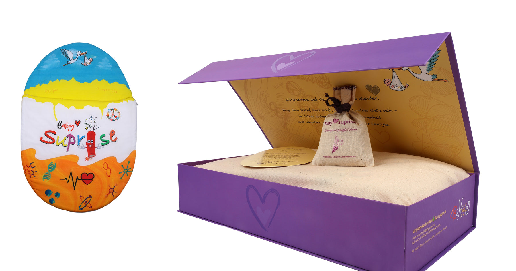 Baby♡Suprise® Dream Eiora Essence Schlafsack in Blau, Gelb, Weiß und Orange als Produktübersicht