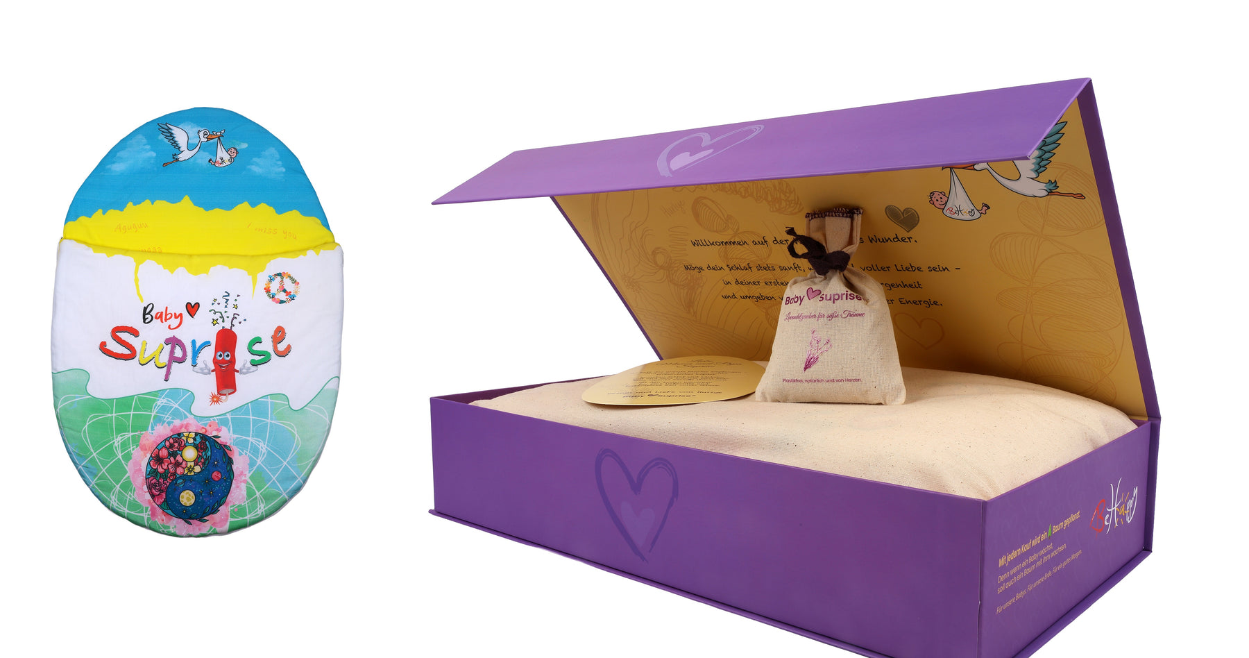 Baby♡Suprise® Dream Eiora Hiworld Schlafsack in Blau, Gelb, Weiß und Mintgrün als Produktübersicht