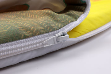 Reißverschluss und gelbes Innenfutter des Baby♡Suprise® Dream Eiora Jungle Schlafsacks