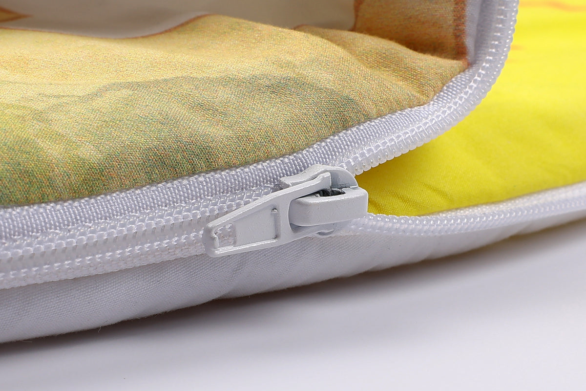 Reißverschluss und gelbes Innenfutter des Baby♡Suprise® Dream Eiora Kirpi Schlafsacks