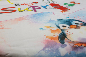 Nahaufnahme des Pinguinmotivs auf dem Baby♡Suprise® Dream Eiora Pingu Schlafsack
