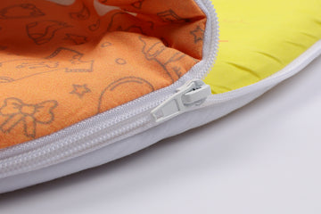 Reißverschluss und gelbes Innenfutter des Baby♡Suprise® Dream Wonder Orange Schlafsacks
