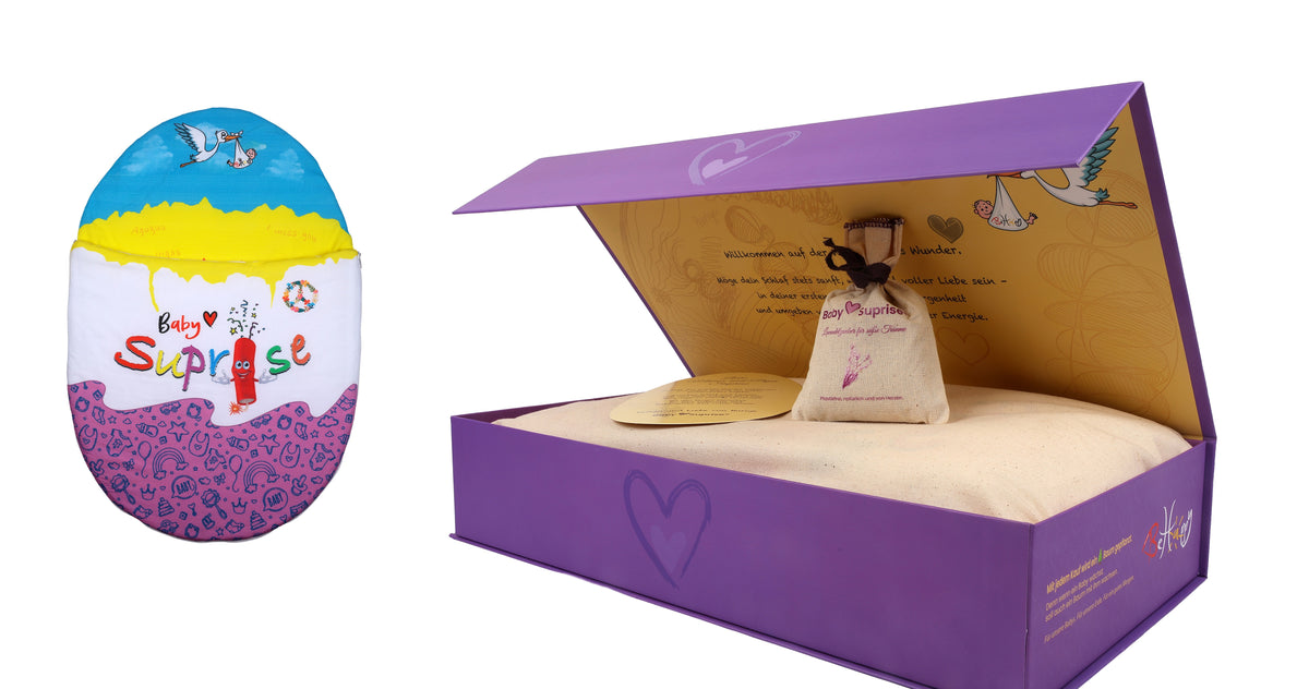 Baby♡Suprise® Dream Wonder Pinple (Pink-Purple) Schlafsack in Rosa, Violett, Blau, Gelb und Weiß als Produktübersicht