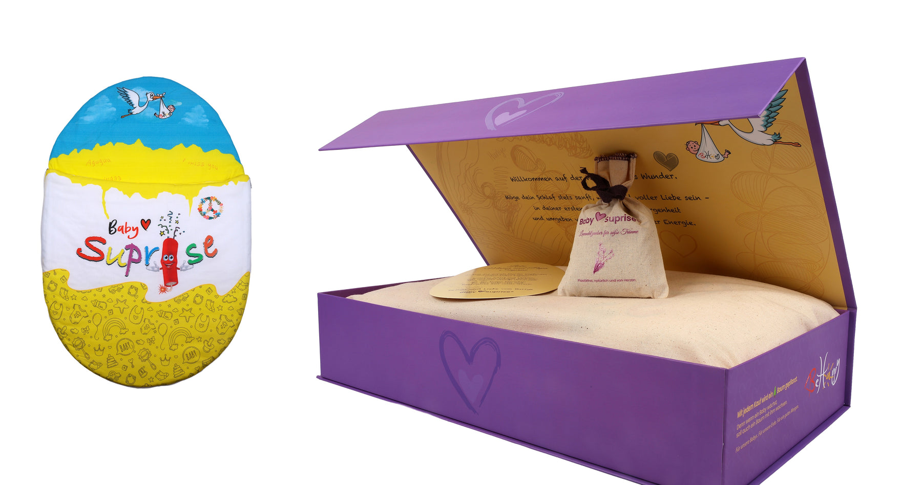 Baby♡Suprise® Dream Wonder Yellow Schlafsack in Gelb, Blau und Weiß als Produktübersicht
