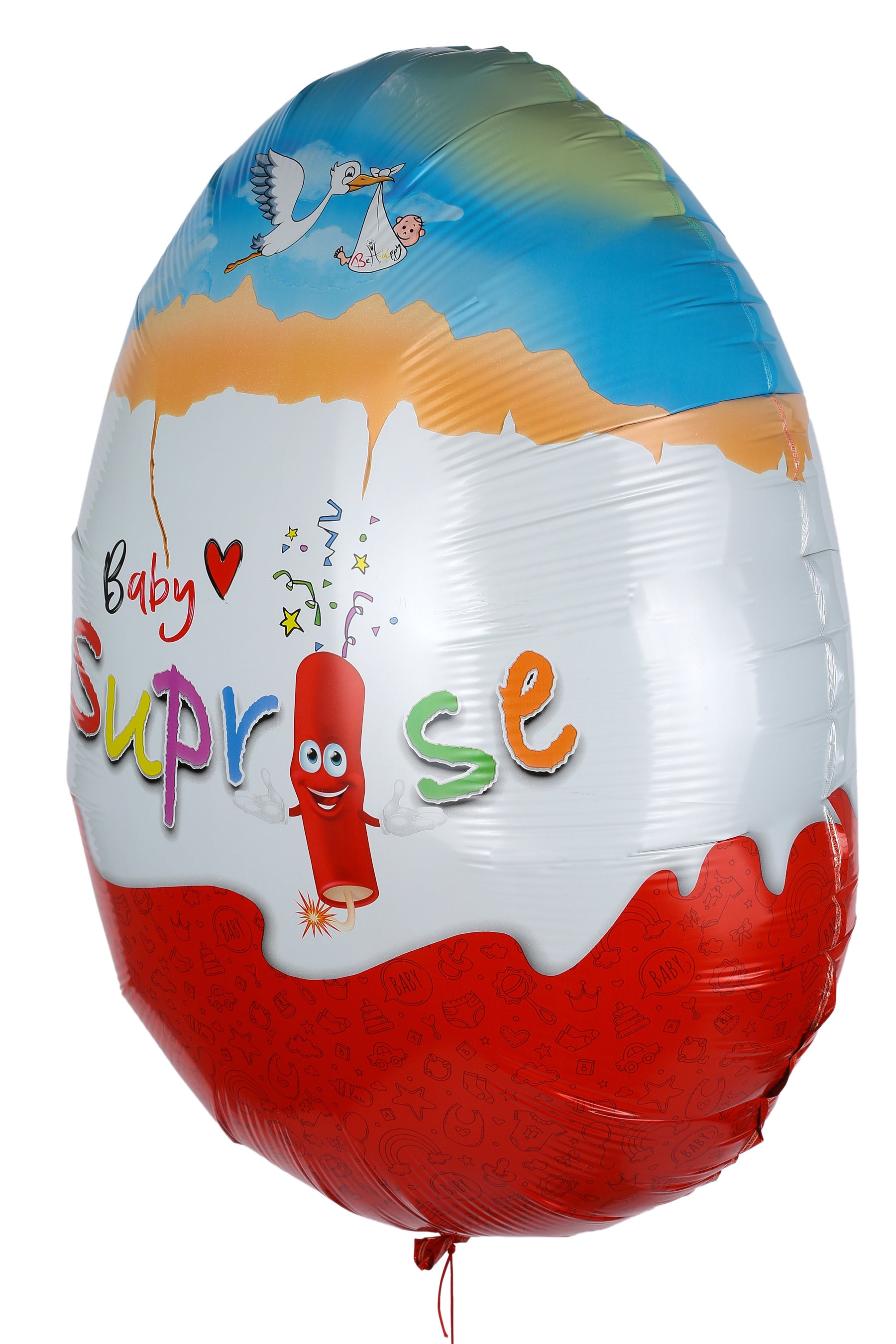 Seitliche Ansicht des Baby♡Suprise® Fly Little Wonder Heliumballons von links